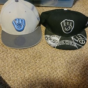 Milwaukee Brewers 59Fifty flat brim hats